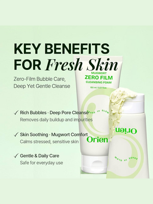 Orien Mugwort Zero Film Cleansing Foam