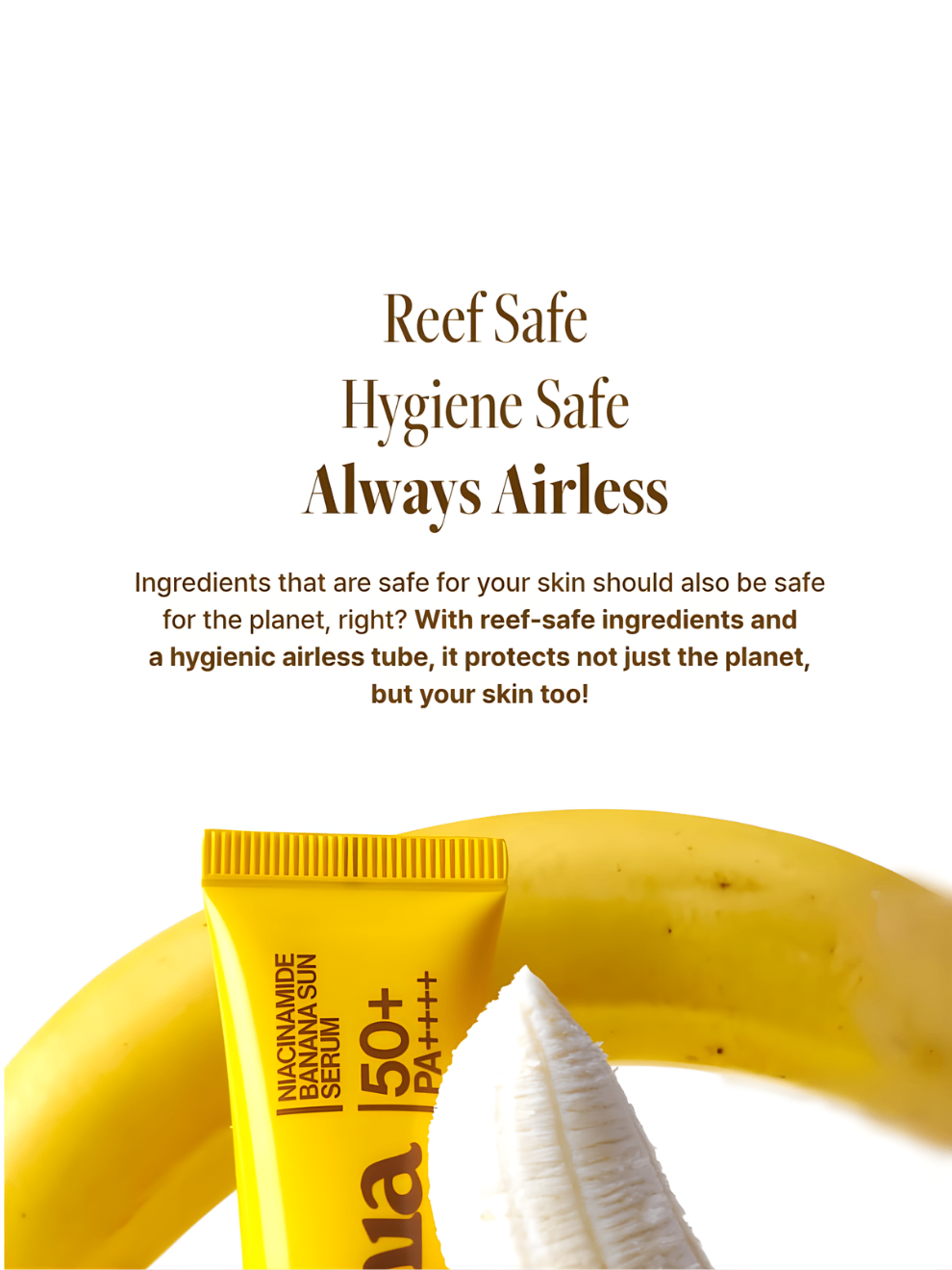 Unleashia Niacinamide Banana Sun Serum SPF50+ PA++++