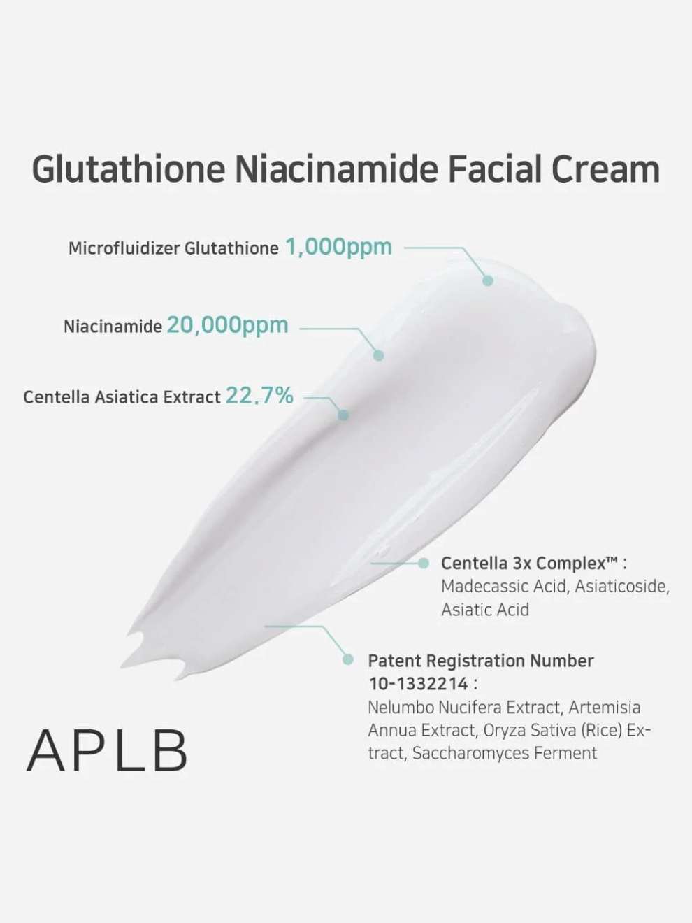 APLB Glutathione Niacinamide Facial Cream
