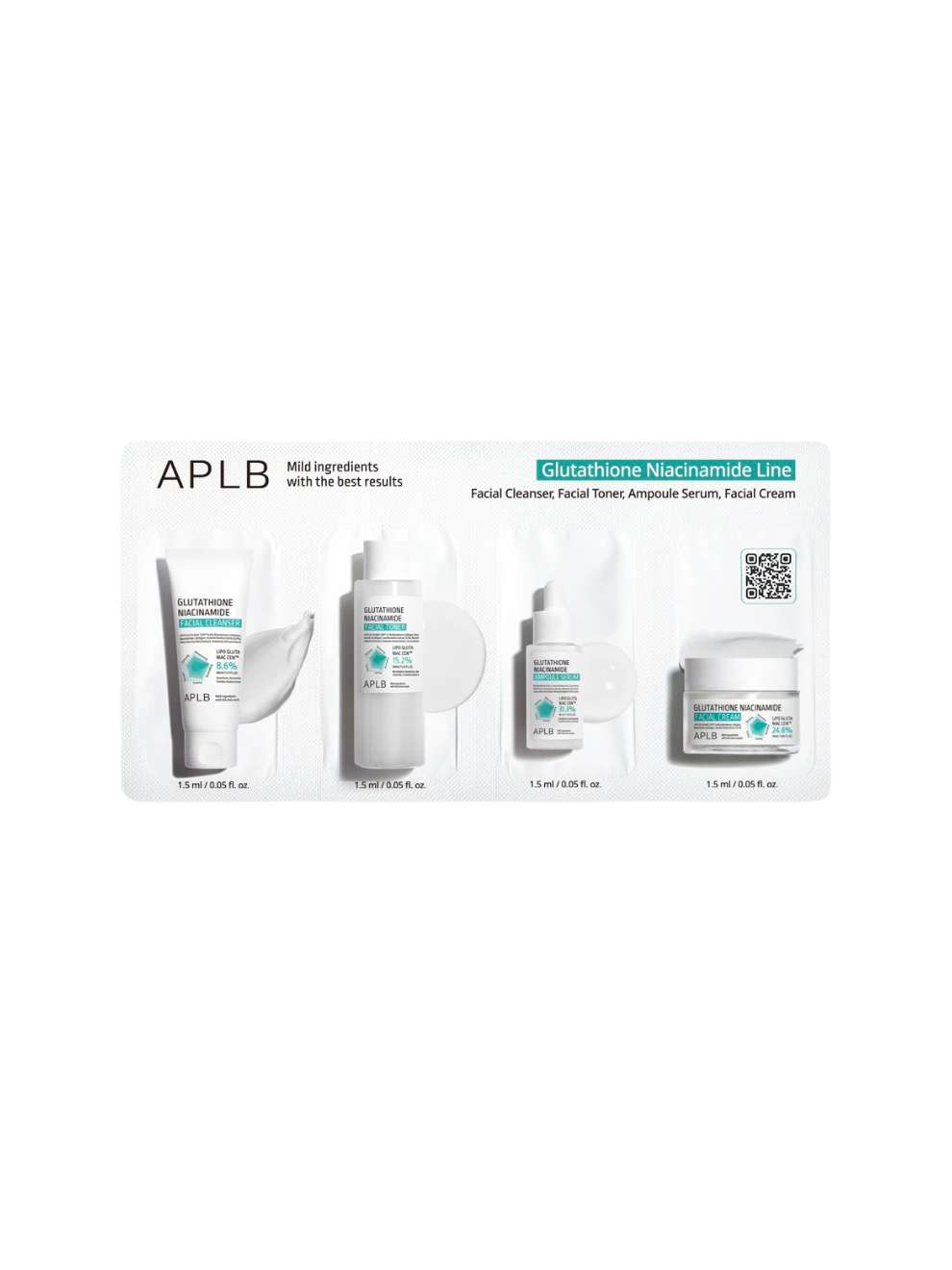 APLB Glutathione Niacinamide Skin 4 Types Sachet Set APLB Glutathione Niacinamide Skin 4 Types Sachet Set