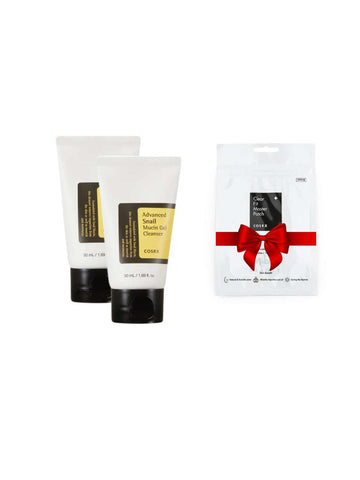 2 COSRX Advanced Snail Mucin Gel Cleanser 50ml + 1 FREE COSRX Clear Fit Master Patch