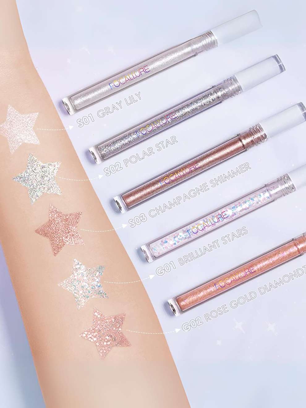 FOCALLURE GLITTERING Liquid Eyeshadow