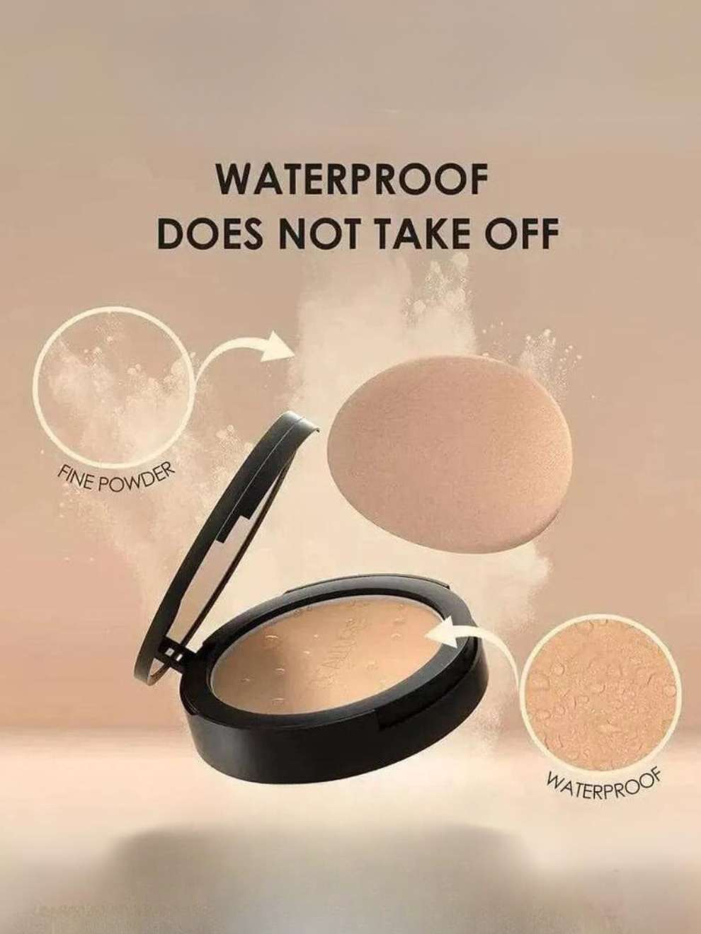 FOCALLURE Longwearing Oil-Free & Matte Poreless Natural Pressed Powder