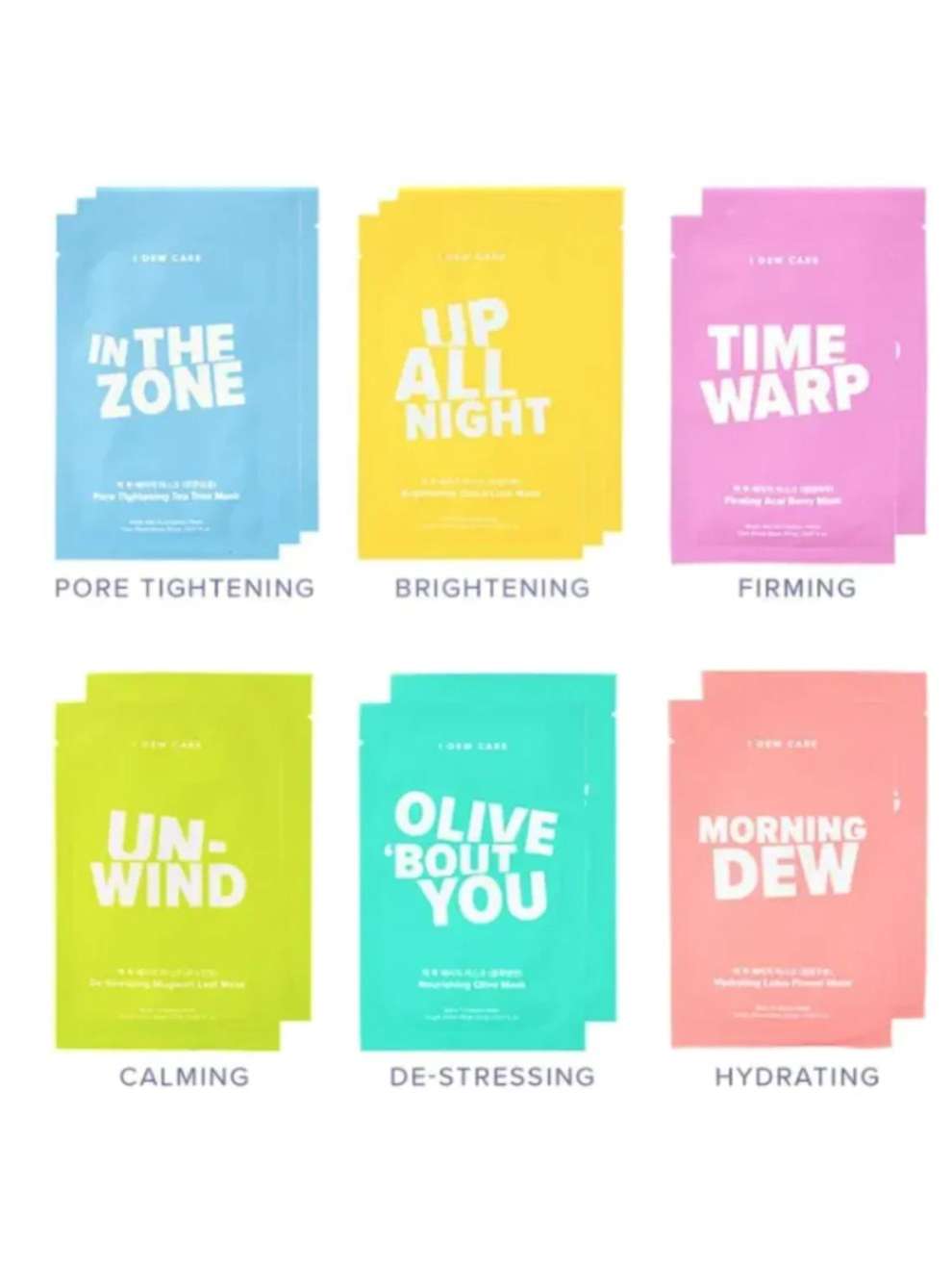 I Dew Care Let's Get Sheet Faced Sheet Masks