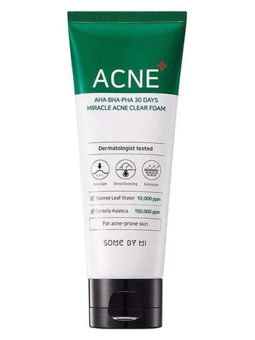 SOME BY MI AHA,BHA,PHA 30 Days Miracle Acne Clear Foam