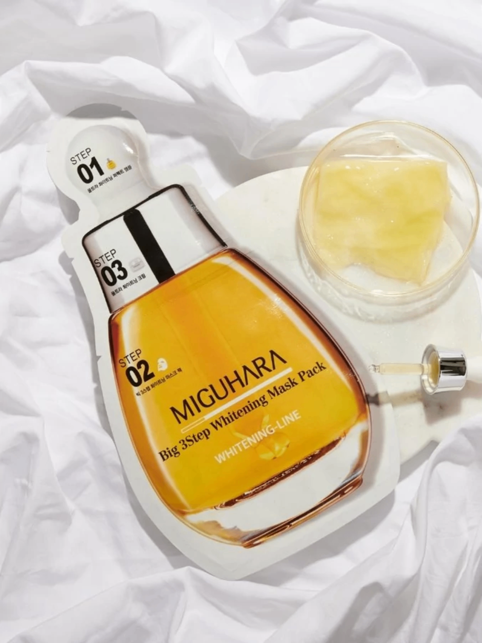 MIGUHARA Big 3 Step Whitening Mask Pack Origin