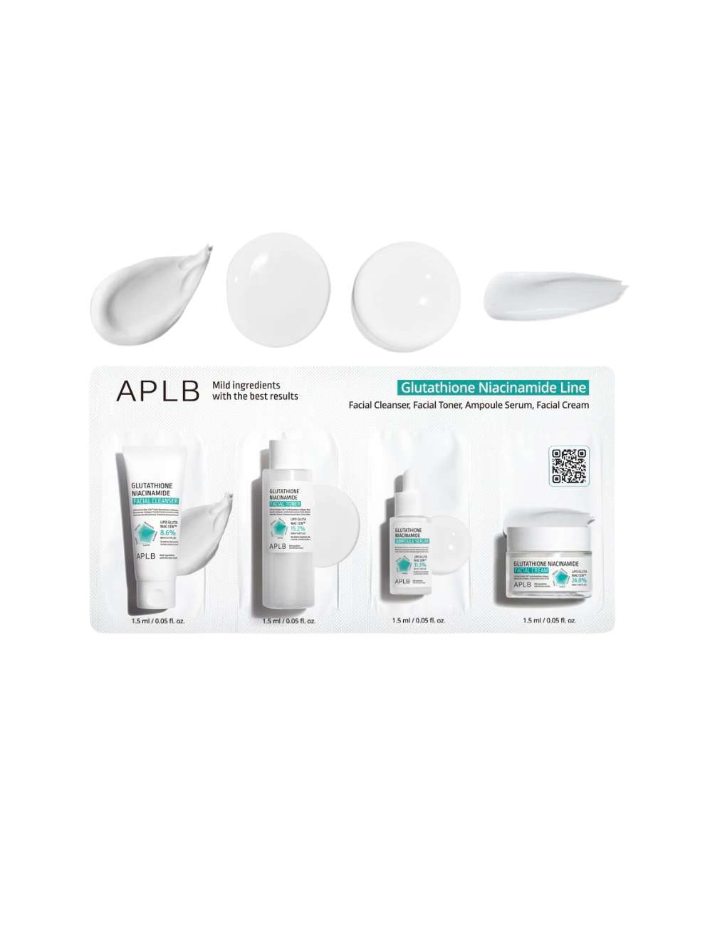 APLB Glutathione Niacinamide Skin 4 Types Sachet Set
