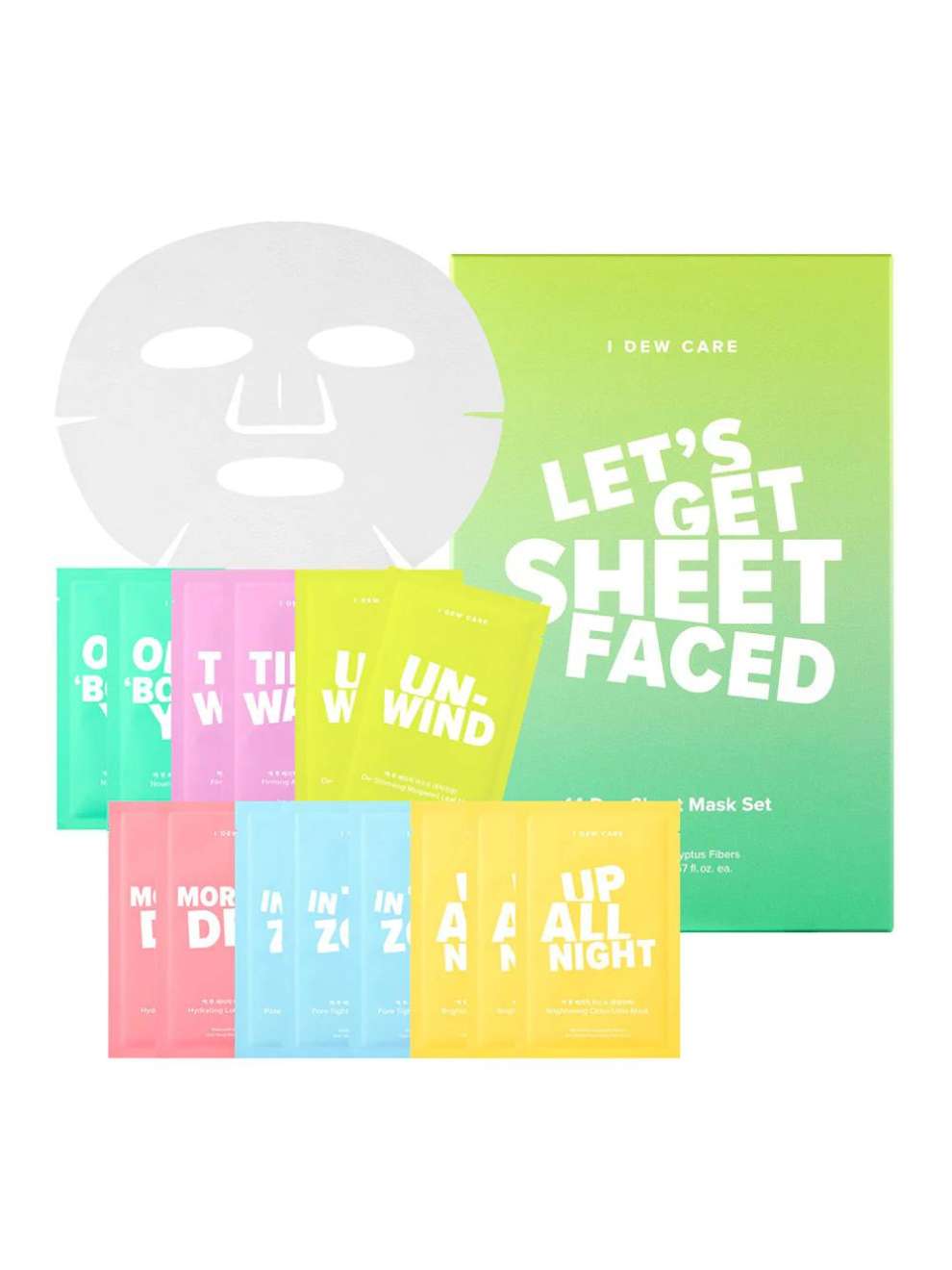 I Dew Care Let's Get Sheet Faced Sheet Masks